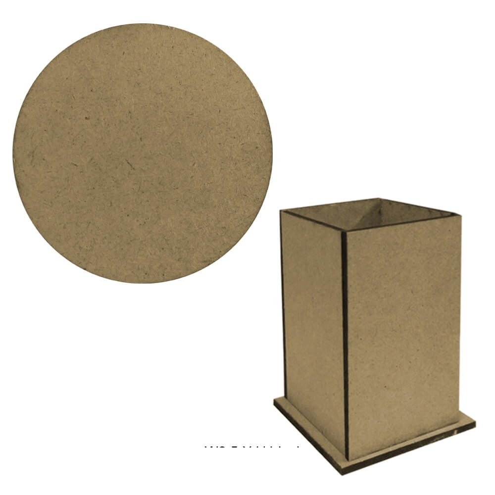 Set of 1 of MDF Round Clock and MDF Pen Stand